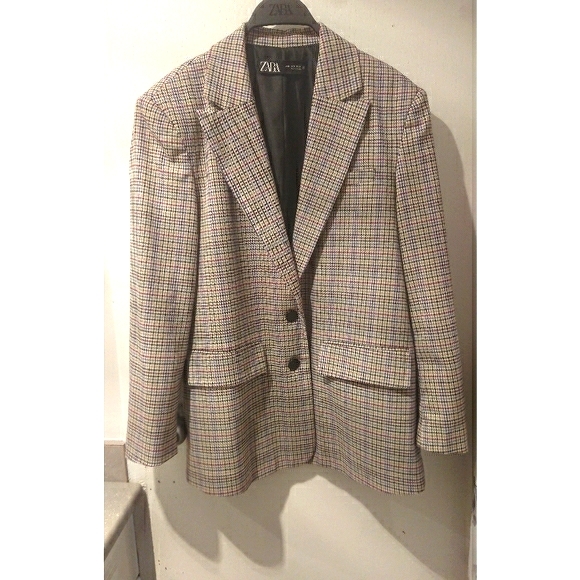 ✨HP✨Zara Chequered Blazer - Picture 4 of 12
